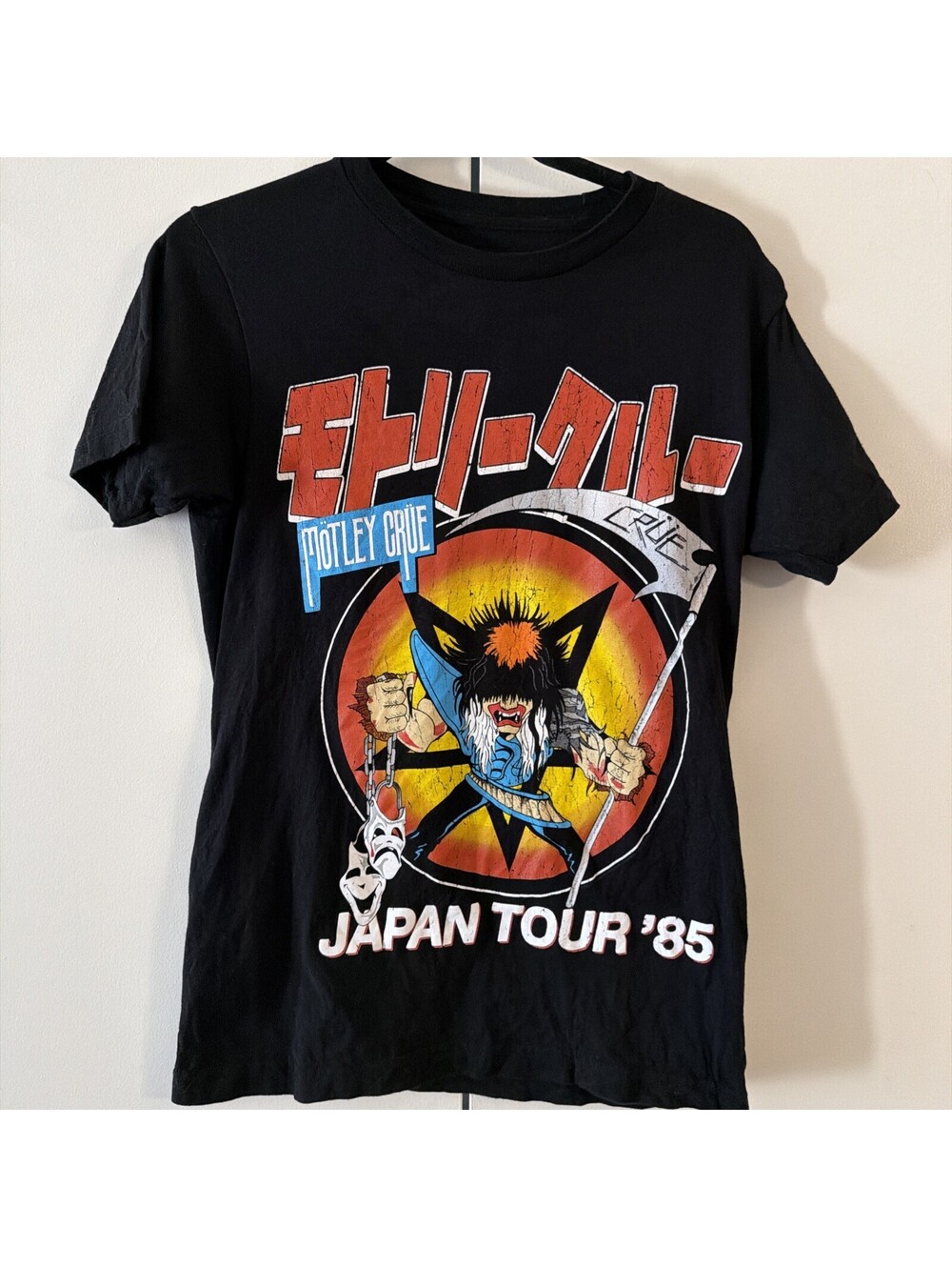 Motley Crue Japan Tour '85 Graphic Tee Shirt - Black - Men’s Size Small S